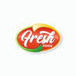 Fresh food typography logo template