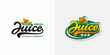 Fresh juice typography logo template