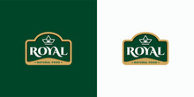 Royal Natural Food Logo Design Template