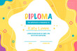 Diploma certificate template, vector illustration.