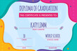 © katerynalim - Diploma of graduation certificate template, vector illustration.