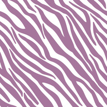 Seamless Zebra Skin Pattern. Animal Skin In Vector. Printing On Clothes, Dress, Fabric, Background Printing. Seamless Colorful Zebra Pattern. Vector Image. Safari Texture, Zoo, Jungle.