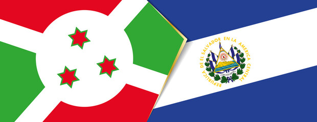 Poster - Burundi and El Salvador flags, two vector flags.