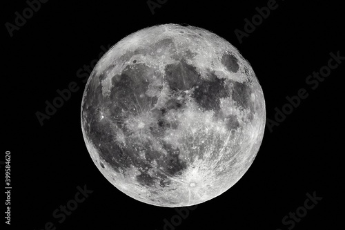 Detailed shot of the full Moon at shot at 1600mm focal length