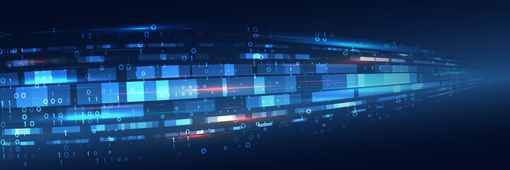Aufkleber - Hi-tech business presentation. Big data concept. Cyber security for business and internet project. Abstract futuristic background.