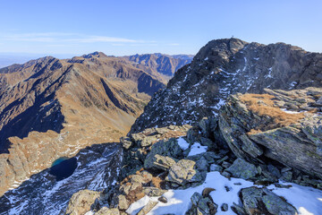 Wall Mural - Caltun lake in Fagaras Mountains, Romania