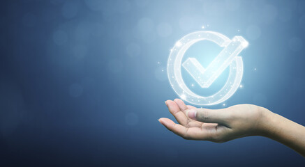standard quality control certification assurance guarantee. concept of internet business technology 
