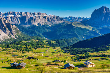 Sticker - Seceda peak in Dolomites Alps at sunny day, South Tyrol, Italy, Europe