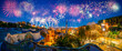 © Pawel Pajor - Beautiful fireworks show in Barcelona seen from Park Guell. Park was built from 1900 to 1914 and was officially opened as a public park in 1926. In 1984, UNESCO declared the park a World Heritage Site
