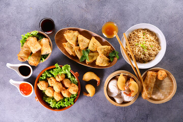 Wall Mural - assorted of asian food and sauce