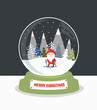 Christmas snow globe with Santa Claus