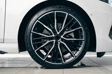 Aluminium Rim Of Luxury Car Wheel Close Up