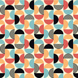 Abstract geometric pattern - seamless retro style print design - simple repeating lines and shapes mosaic background