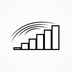 Wall Mural - business graph icon