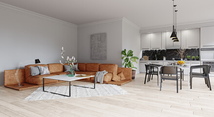 Sticker - modern living room interior