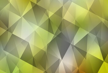 Light Green, Yellow vector abstract mosaic pattern.