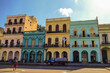Cuba, Havana old colored houses