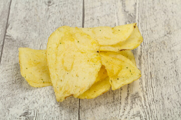 Wall Mural - Natural potato salted chips heap