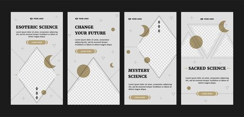 esoteric social media stories set.