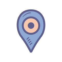 Sticker - gps mark icon vector design