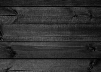 Wooden dark black retro shabby planks wall ,table or floor texture banner background.Wood desk photo mockup wallpaper design for decoration.Cafe, bakery, restaurant menu template.Old barn house. 