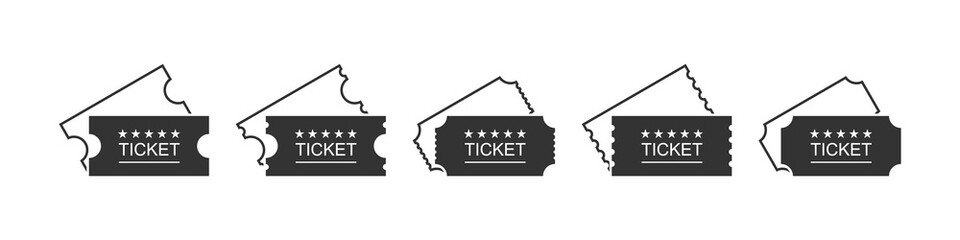 Wall Mural - vector tickets template icons. coupons. vector illustration