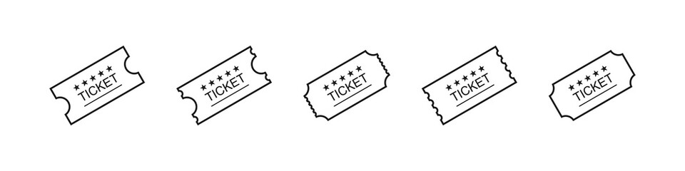 Wall Mural - vector tickets template icons. coupons. vector illustration
