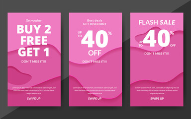 Wall Mural - Flash sale discount banner template promotion, end of season special offer banner, template design for media promotions and social media promo, vector illustration.