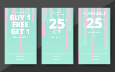 Wall Mural - Flash sale discount banner template promotion, end of season special offer banner, template design for media promotions and social media promo, vector illustration.