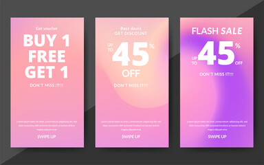 Wall Mural - Flash sale discount banner template promotion, end of season special offer banner, template design for media promotions and social media promo, vector illustration.