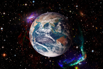 Wall Mural - Earth and space. The elements of this image furnished by NASA.
