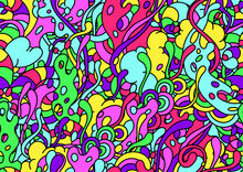 Seamless Pattern With Slime And Tentacles.