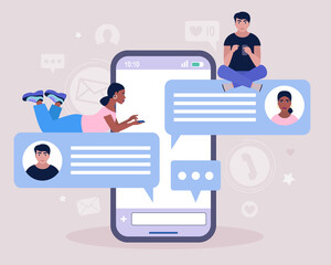 Sticker - Online chatting concept