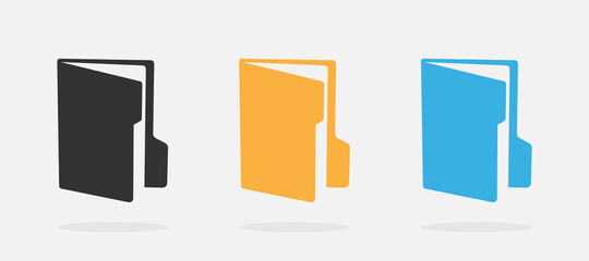 Wall Mural - vector folder icons. document file. folders in flat design, isolated. vector illustration