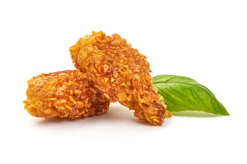 Sticker - Fried Chicken in breadcrumbs, isolated on white background