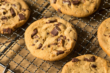 Canvas Print - Warm Homemade Chocolate Chip Cookies