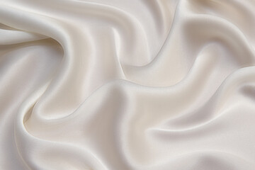 Wall Mural - Texture of ivory silk fabric. Background, pattern.