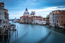 View From Accademia Bridge Over The Grand Canal In Venice