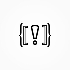 Wall Mural - information error line coding icon