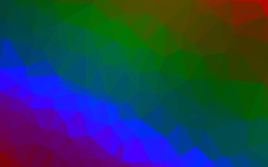 Dark Multicolor, Rainbow vector low poly cover.