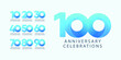 © MEGAWE - Set anniversary design logo concept. Logo for celebrations your company, greeting card, digital banner or print.