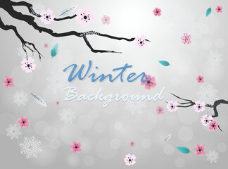Wall Mural - Christmas Winter design background.