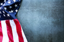 Martin Luther King Day Anniversary - American Flag On Abstract Background