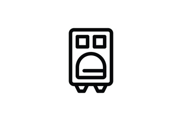 Sticker - Kitchen Outline Icon - Fridge