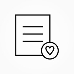 Sticker - favorite document icon