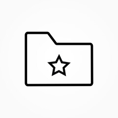 Sticker - favorite folder access icon vector illustration