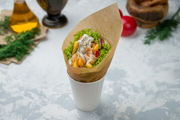 Sticker - Gyros with chicken Greek cuisine