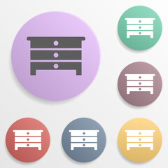 Wall Mural - Place of furniture store badge color set icon. Simple glyph, flat vector of map icons for ui and ux, website or mobile application