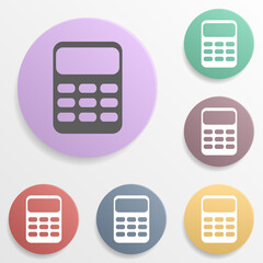 Wall Mural - Calculator badge color set icon. Simple glyph, flat vector of map icons for ui and ux, website or mobile application