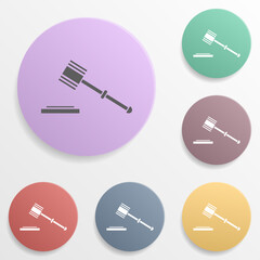 Wall Mural - Place of trial badge color set icon. Simple glyph, flat vector of map icons for ui and ux, website or mobile application